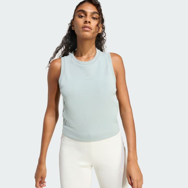 adidas Soft Lux Tank - Green | Free Shipping with adiClub