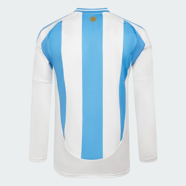 Blanco Camiseta Titular Argentina 24 Manga Larga