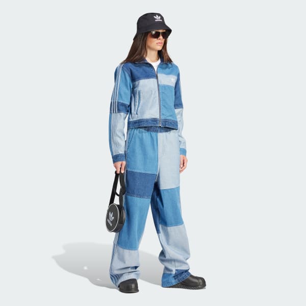 adidas KSENIASCHNAIDER Denim Patchwork Track Top - Multi | adidas 