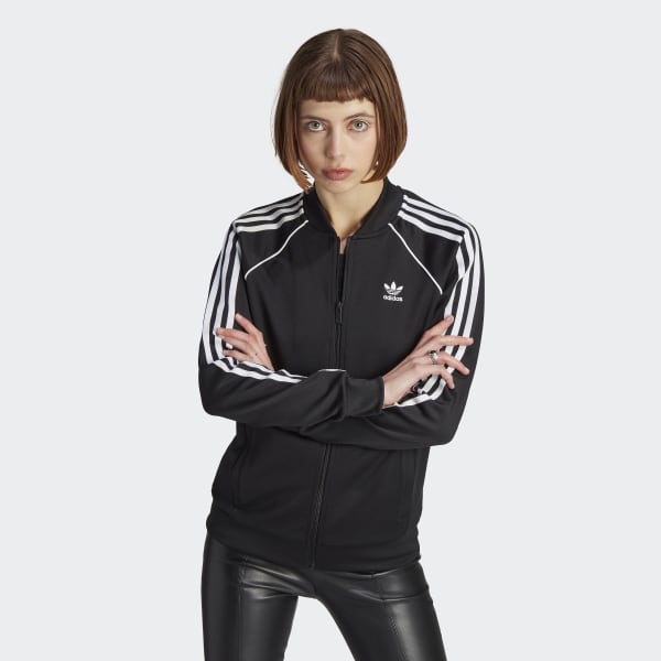 adidas Adicolor Classics SST Track Lifestyle Jacket | Black adidas | Women\'s US 