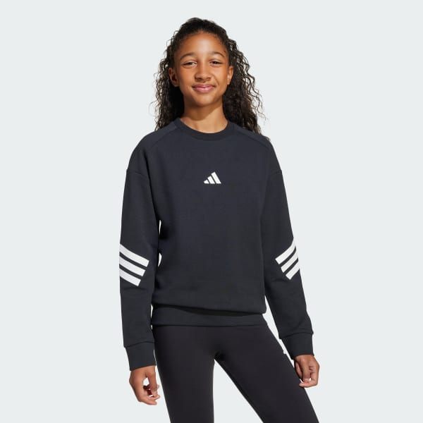 Negro Sudadera Future Icons 3 Franjas Niños