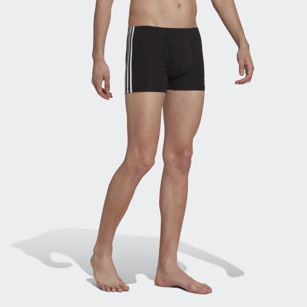 Schwarz Comfort Flex Cotton 3-Streifen Boxershorts, 3 Paar