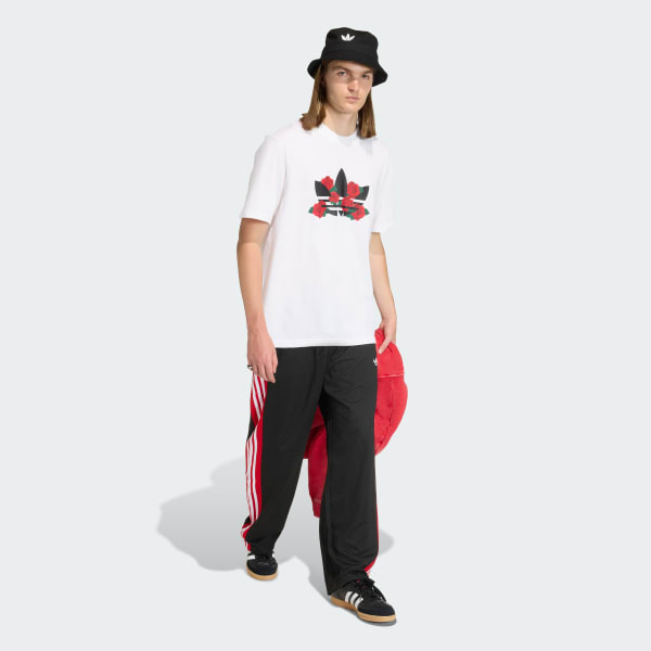 Blanco Camiseta Serie Trifolio Roses