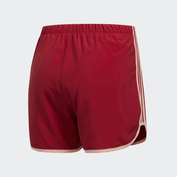 Womens red shop adidas shorts