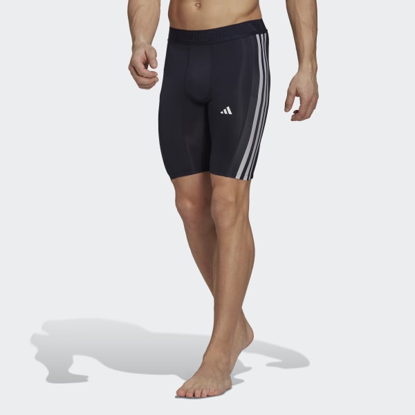 Blau Techfit 3-Streifen Training kurze Tight DB061