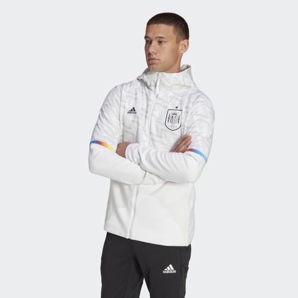 Hvit Spain Game Day Full-Zip Travel Hoodie BUP87
