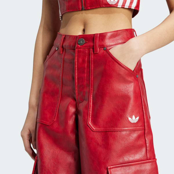 adidas Adilenium Season 3 Vintage Faux Leather Pants Black
