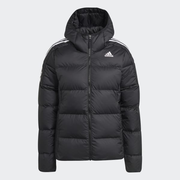 Czerń Essentials Midweight Down Hooded Jacket