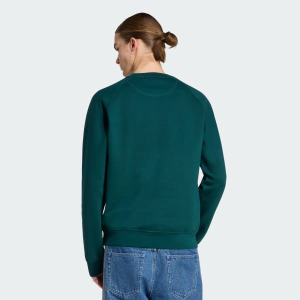 Green ESSENTIAL REGULAR FLEECE CREWNECK Sweatshirt
