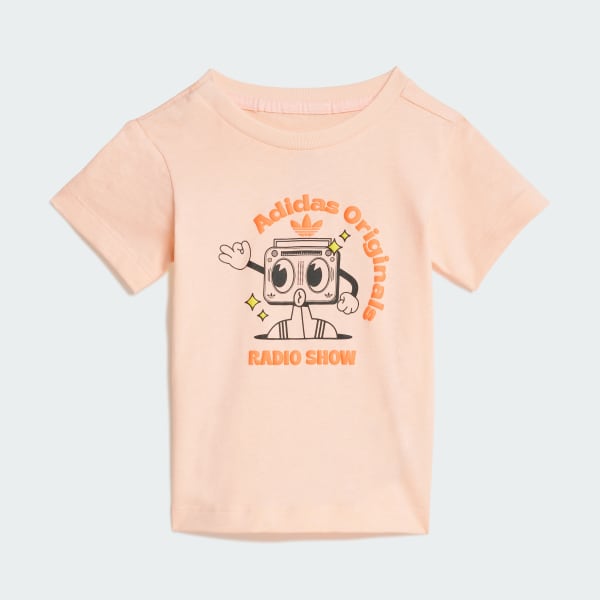 Merah-muda Set T-Shirt dan Celana Pendek