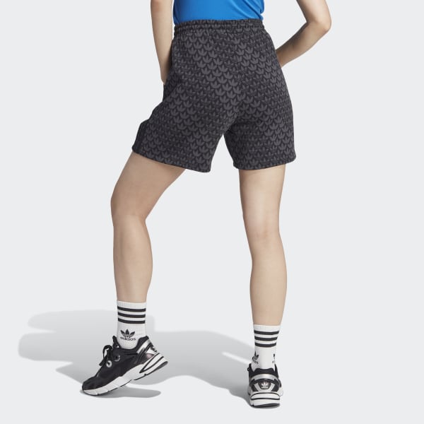 adidas Trefoil Monogram Shorts - Black | Women's Lifestyle | adidas US
