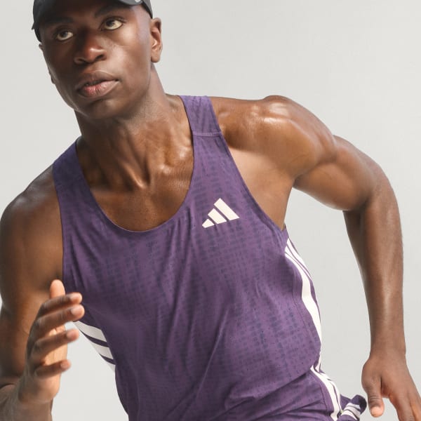 アディダス adizeroランニングシングレット - パープル