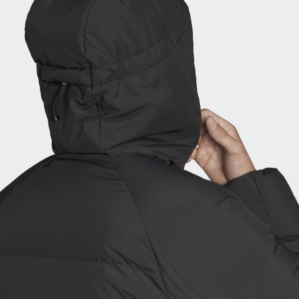 Black Utilitas Hooded Down Jacket