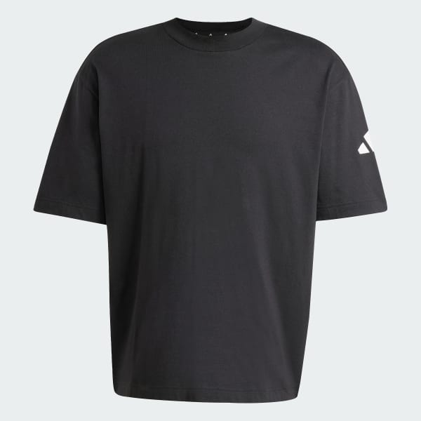 Schwarz Essentials Loose Fit 3 Bar Logo T-Shirt