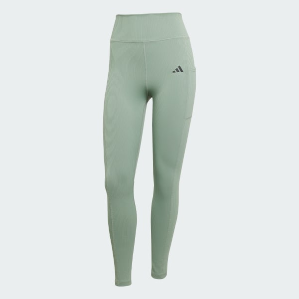 Green Optime Rib 7/8 Leggings