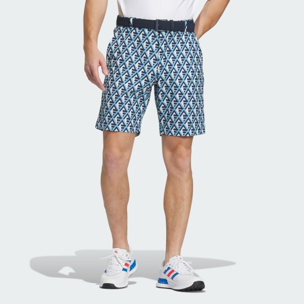 Blue Allover Print Shorts