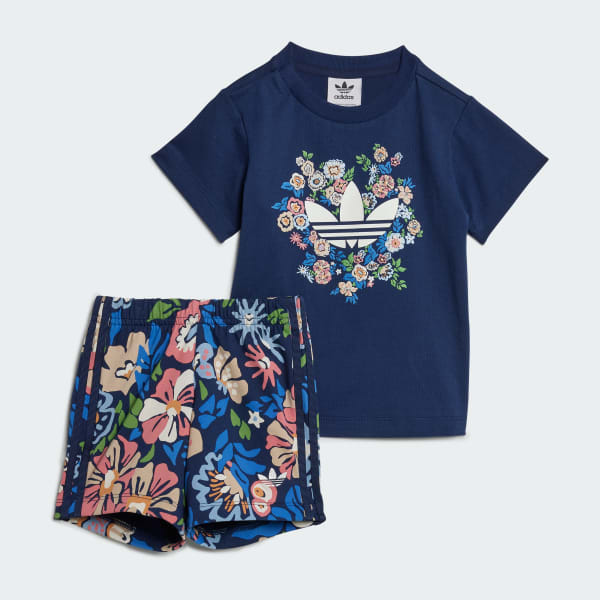 ブルー adidas Originals × Liberty London ショーツ&Tシャツ セットアップ キッズ