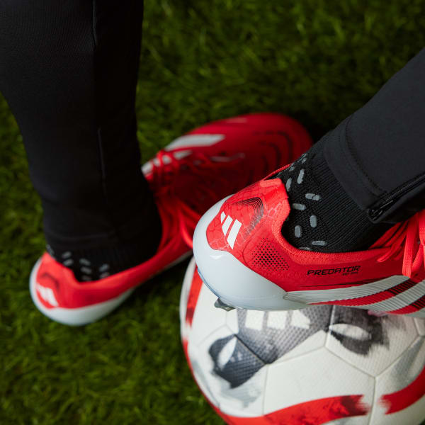 adidas Predator Elite Firm Ground Cleats - Red | Free