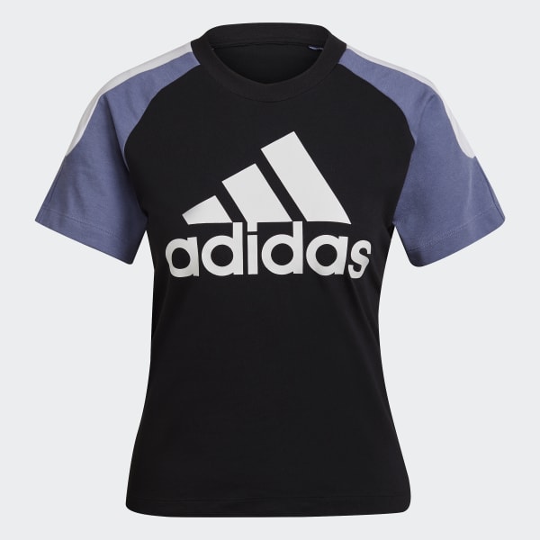 Negro Camiseta adidas Sportswear Colorblock