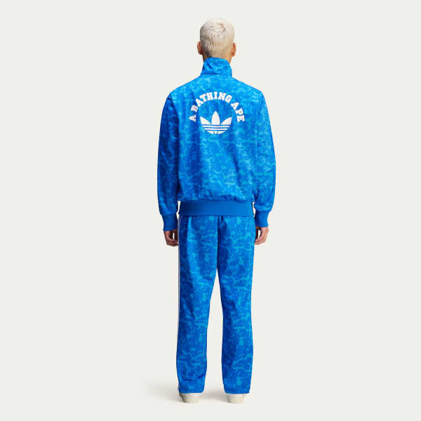 Mau-xanh-da-troi Áo Track Top Phủ Họa Tiết BAPE