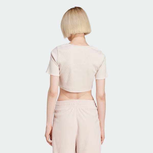 ★ adidas★ Baby Crop Tee Pink Beige JN3014 Genuine Adidas Baby Crop Tea -Pink Beige / JN3014 | eBay