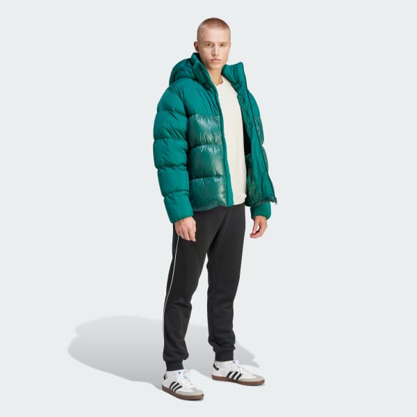 adidas Adicolor Down Regen Hooded Puffer Jacket - Green | Men\'s Lifestyle |  adidas US