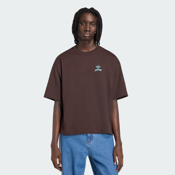 Brown Pixelated Burget Character Graphic T-shirt