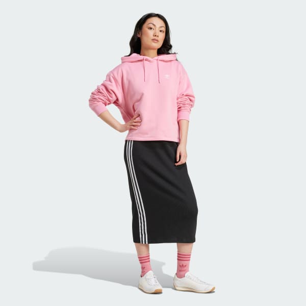 Adidas trefoil hoodie women's pink online