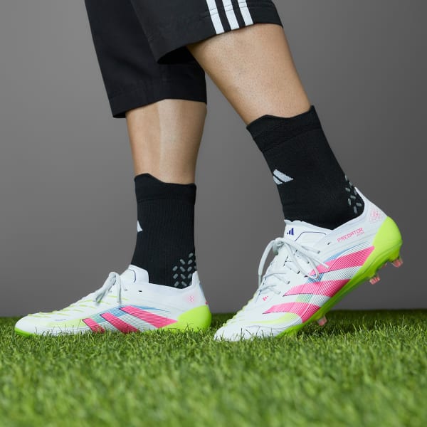 Vit Predator Elite Firm Ground Fotbollsskor