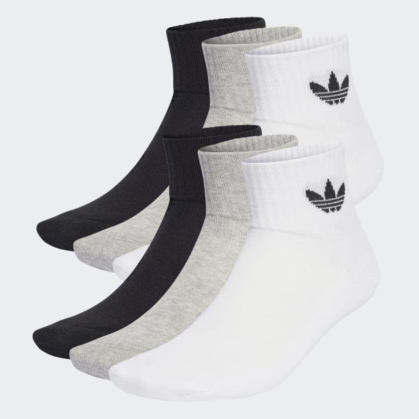 White Mid Ankle Socks 6 Pairs