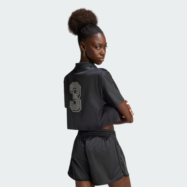 Black PEARL JACQUARD SHORT SLEEVES JERSEY