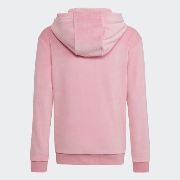 Pink velour hoodie women's sale