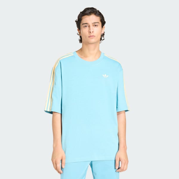 Blauw ADICOLOR 3-STRIPES OVERSIZED T-SHIRT