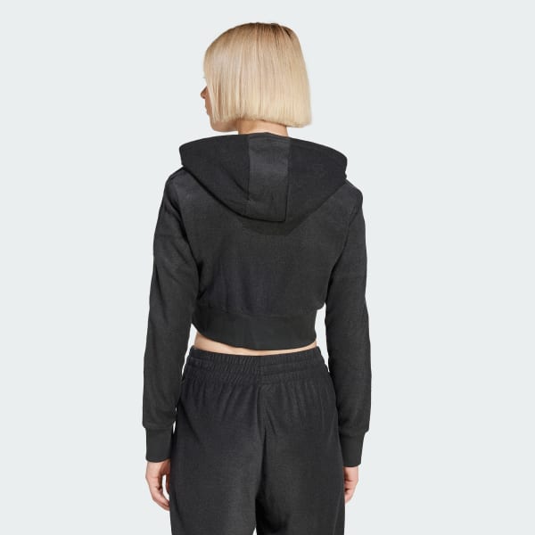 adidas Short Full Zip Hoodie Grey Free Shipping with adiClub adidas US