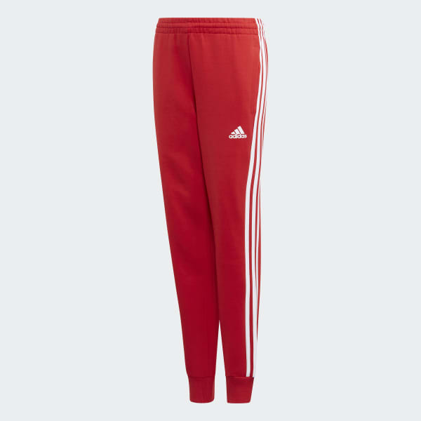 black adidas joggers red stripes