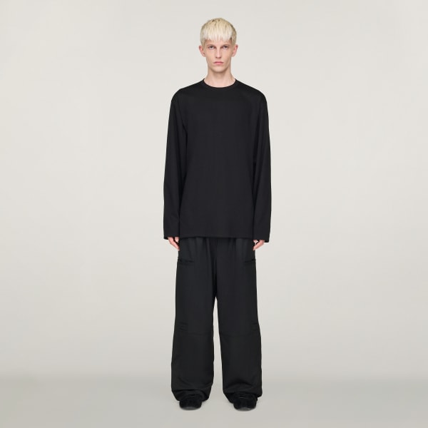 Black Y-3 Refined Wool Cuffed Tracksuit Bottoms