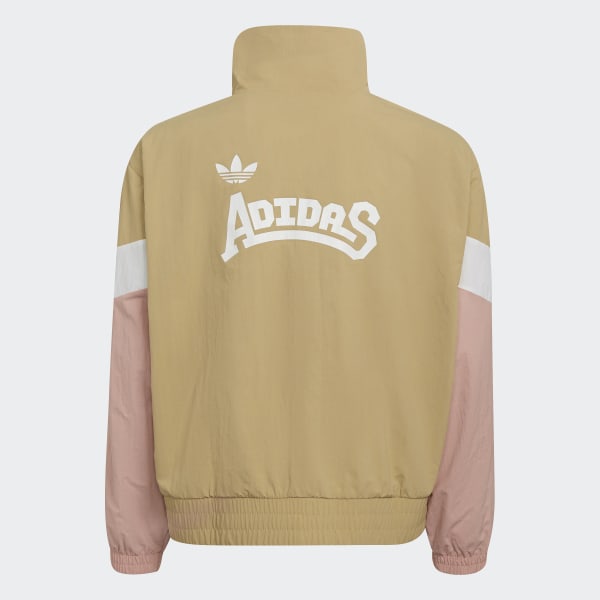 Beige Woven Track Top M5471