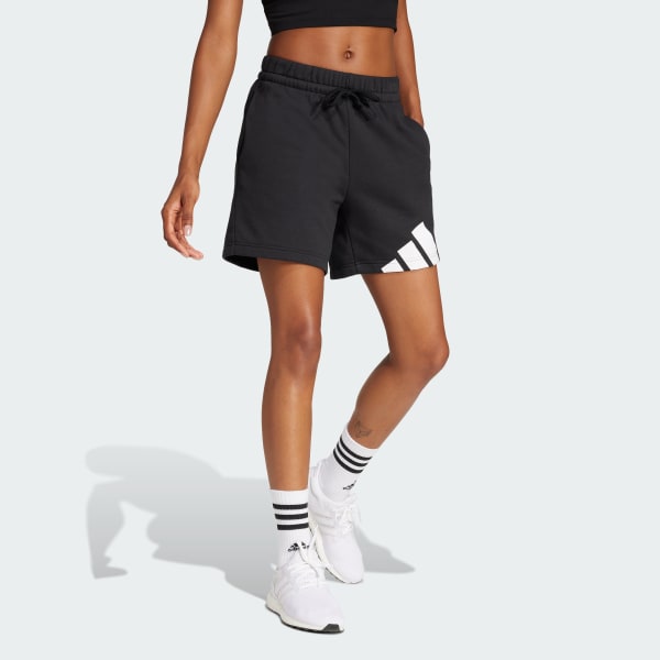 Black Essentials Big Logo French Terry Shorts
