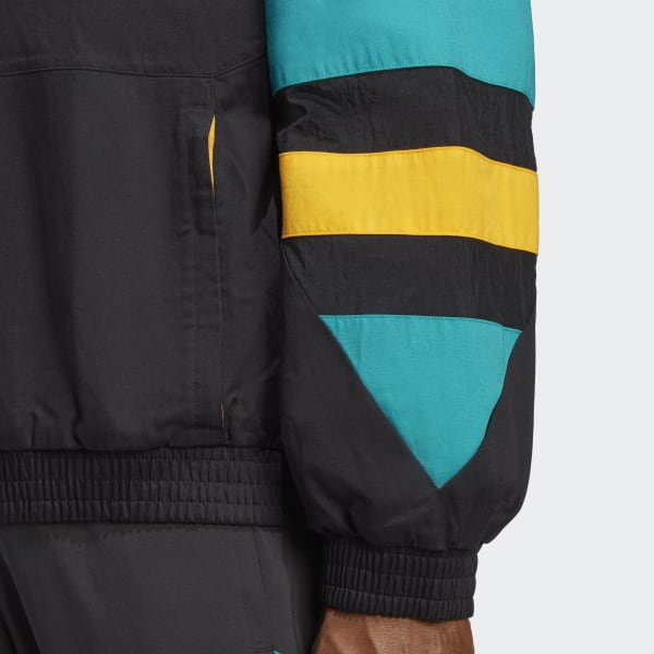 Adidas originals three stripe cheap reversible coat in black