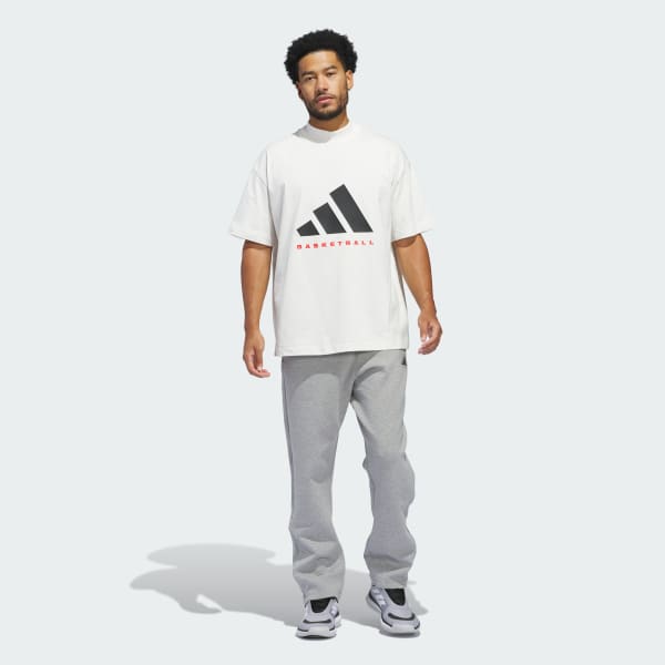 ★★Adairs★★ Basketball Tee Cloud White JE3762 T-shirts adidas Basketball Tee UNISEX Cloud White | Footshop