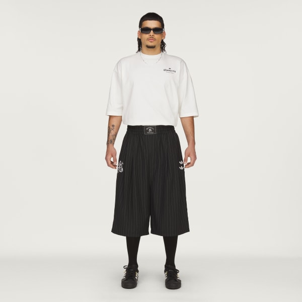 Preto CALÇÕES COMPRIDOS COM RISCAS FINAS CHAVARRIA