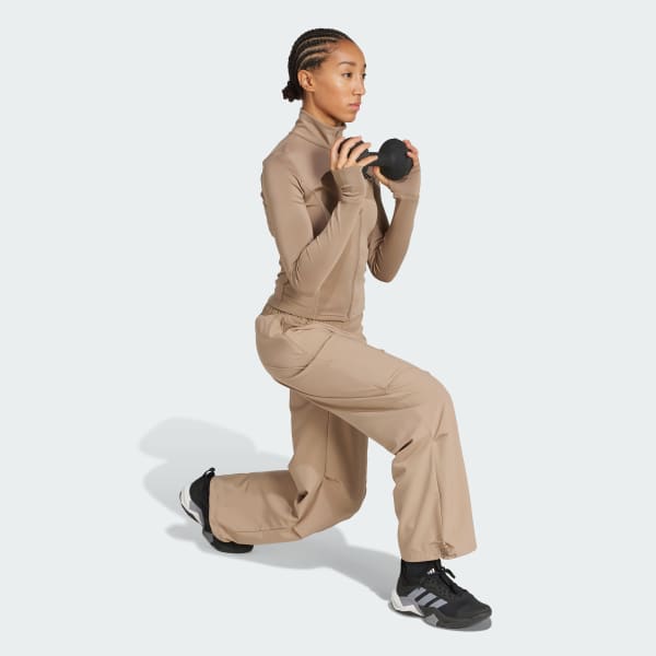 Καφέ Παντελόνι προπόνησης Workout Essentials Woven