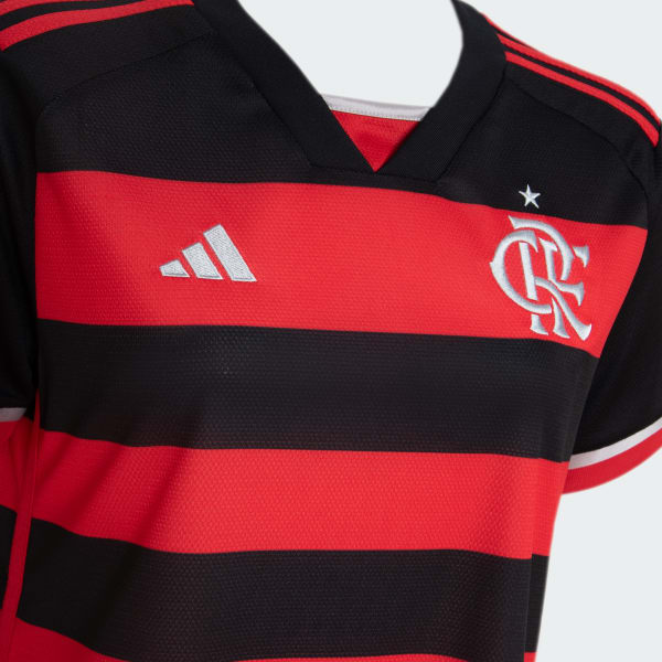 Vermelho Camisa Flamengo I Feminina 24
