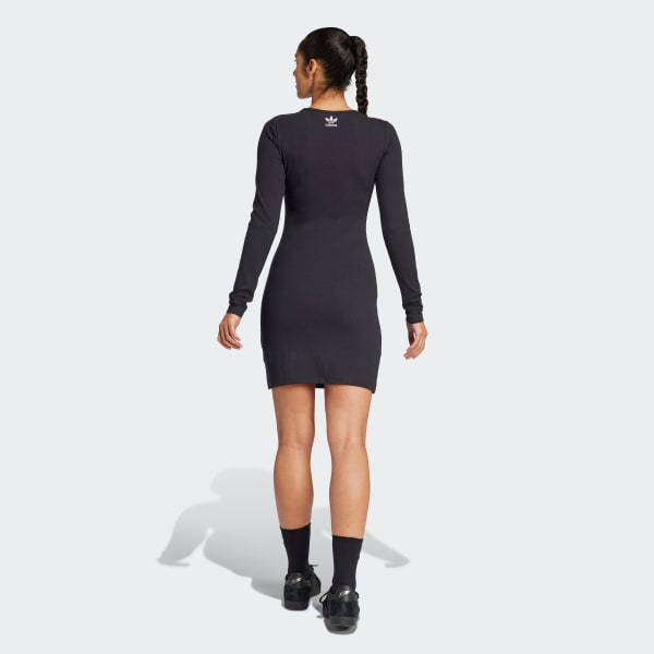 Noir Robe manches longues côtelée Black Ferns Essentials