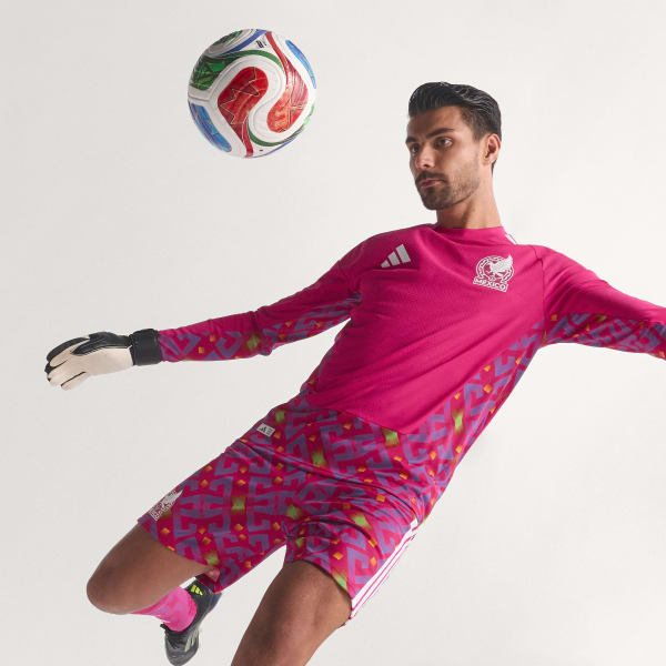 Rosa Jersey Local de Arquero Selección Nacional de México 26 Versión Jugador Manga Larga