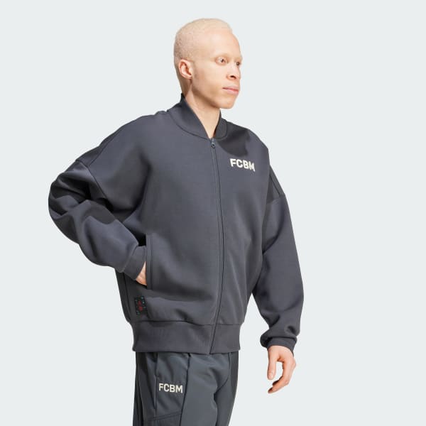 Grey FC Bayern Seasonal Doubleknit Track Top