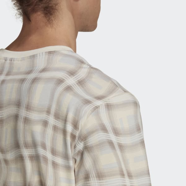 Beige Reveal Allover Print Long Sleeve Tee WY140