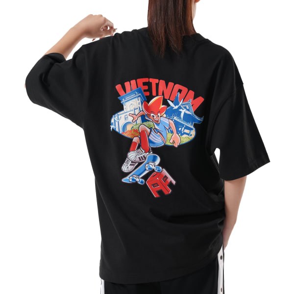 Đen Áo thun đen VN SKATERBOY I