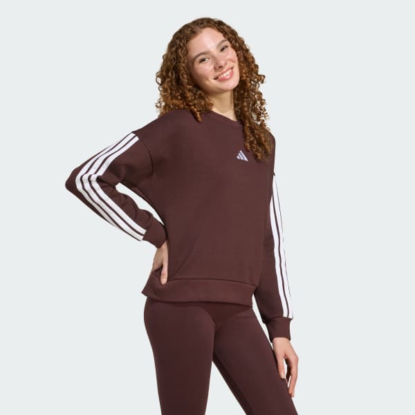 Essentials 3-Stripes Fleece Sweatshirt