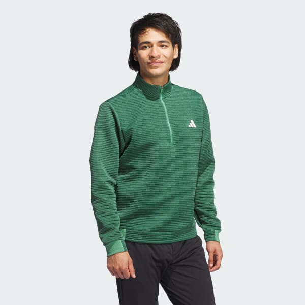 Green Ultimate365 Dwr Textured Quarter Zip Pullover
